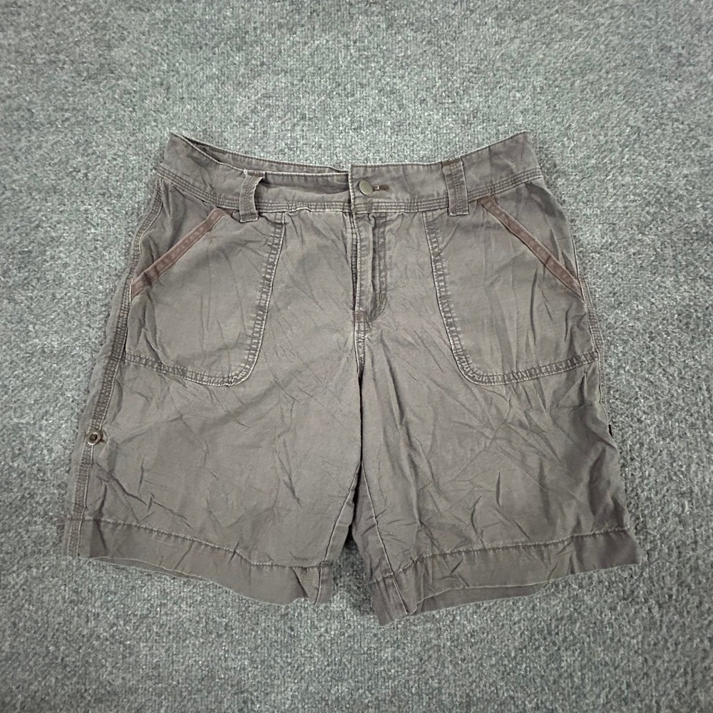 Carhartt Shorts Womens Size 8 Gray Relaxed Fit Cotton Ripstop Cargo Workwear